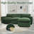 100" Chenille Sectional Couch With Two Ottomans-259962184