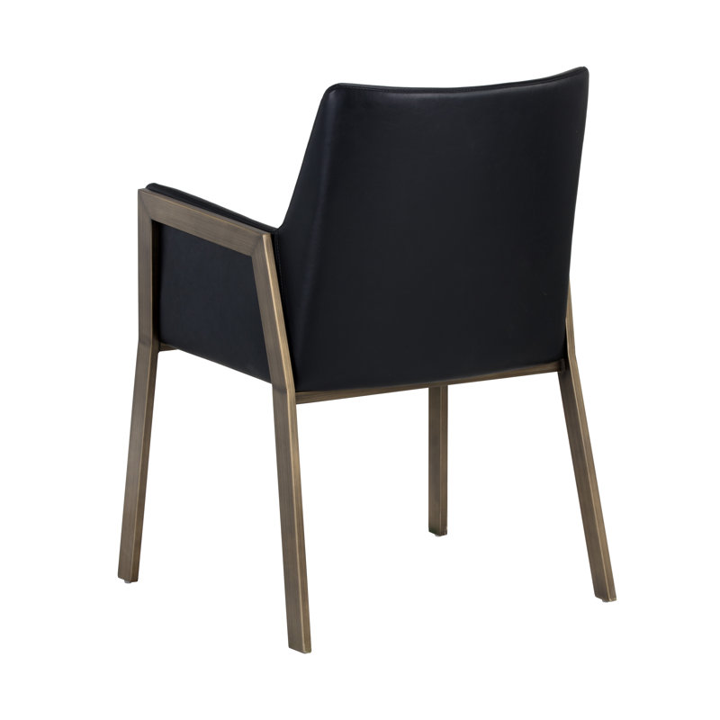 Bernadette Armchair, Black Faux Leather
