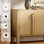 Ensemble de commode et de table de chevet Mid-Century moderne pour la chambre à coucher, ensemble de chambre à coucher 2 pièces avec profil incurvé, ensemble de commode en bois-199860280