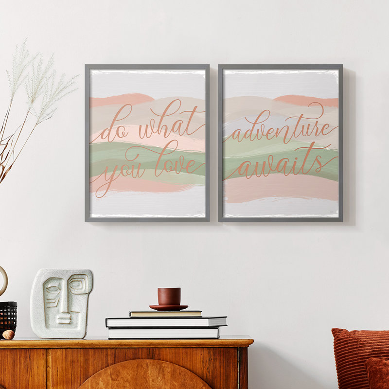 «Do What You Love», impression encadrée de qualité supérieure - prête à être accrochée - aucun clou requis - aucun clou requis