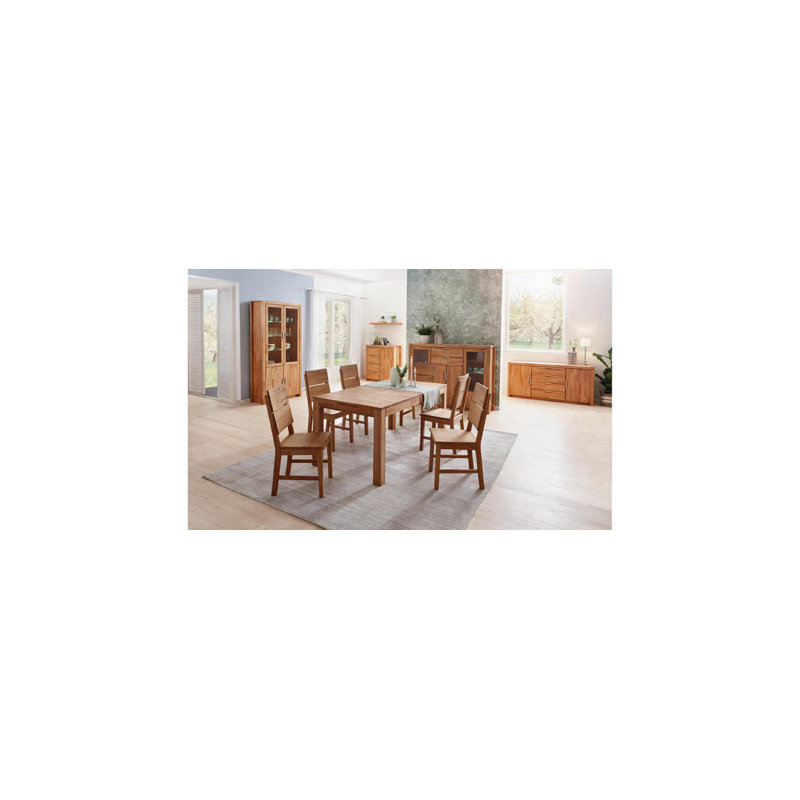 Trimble 47cm H Solid Wood Side Chair in Brown