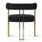 Set of 4 Chenille 18.3" Seat Height Upholstered Gold Dining Armchair-1374391525