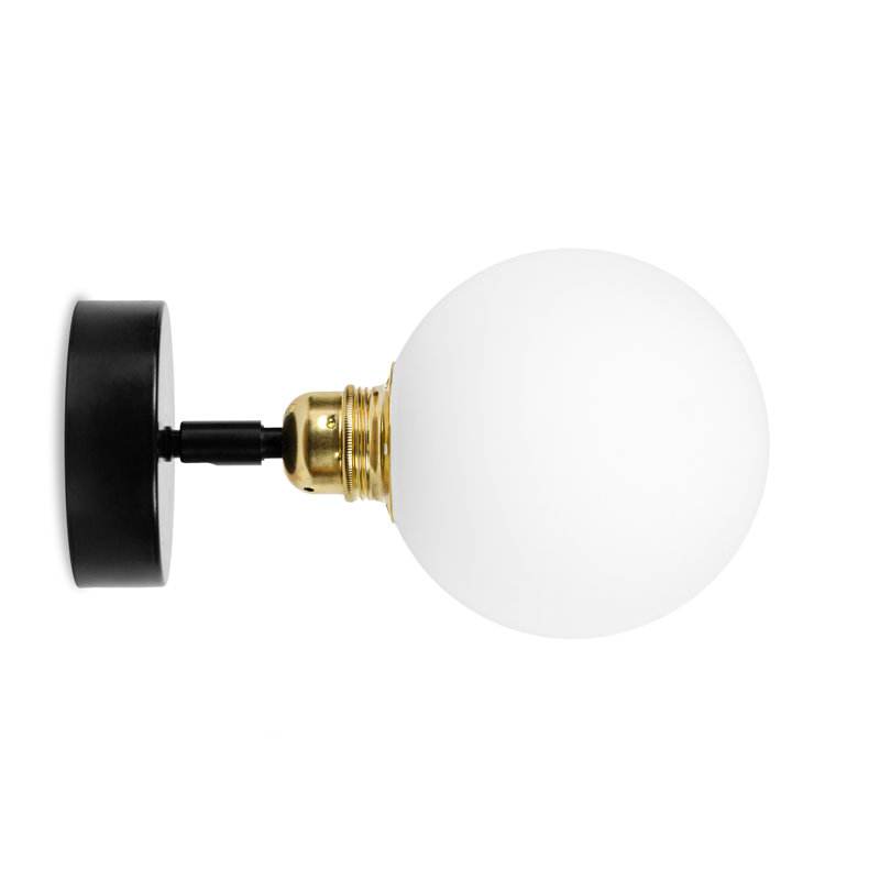 Ruithero Armed Sconce, Brass/Black
