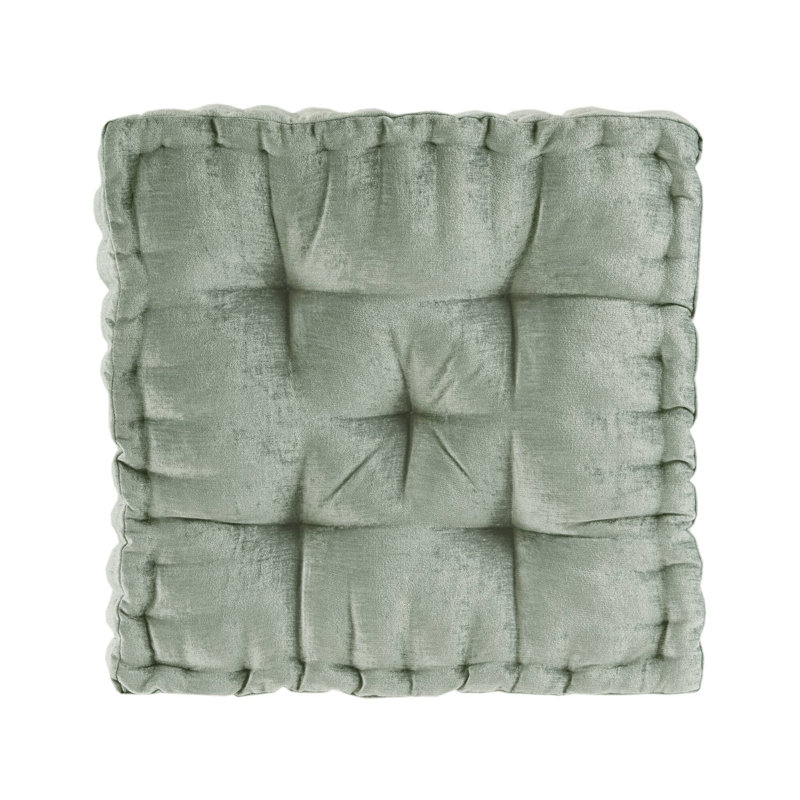 Coussin de sol carré en polyester 20 po x 20 po Azz, Carré 20 po, Desert Sage