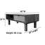 Table basse Elegant Beige 42 x 20 x 16 po avec deux compartiments de rangement