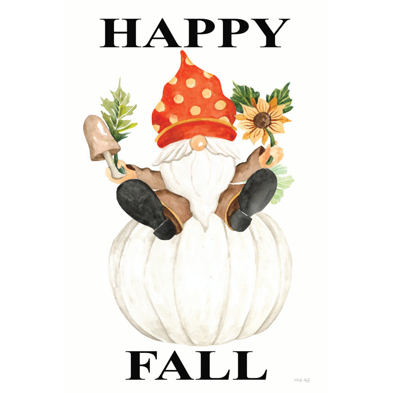 «Jameliah Happy Fall Gnome» sur toile par Cindy Jacobs, H 48 po x l 32 po