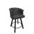 Swivel Upholstered Counter Stool With Metal Frame,-1906160425