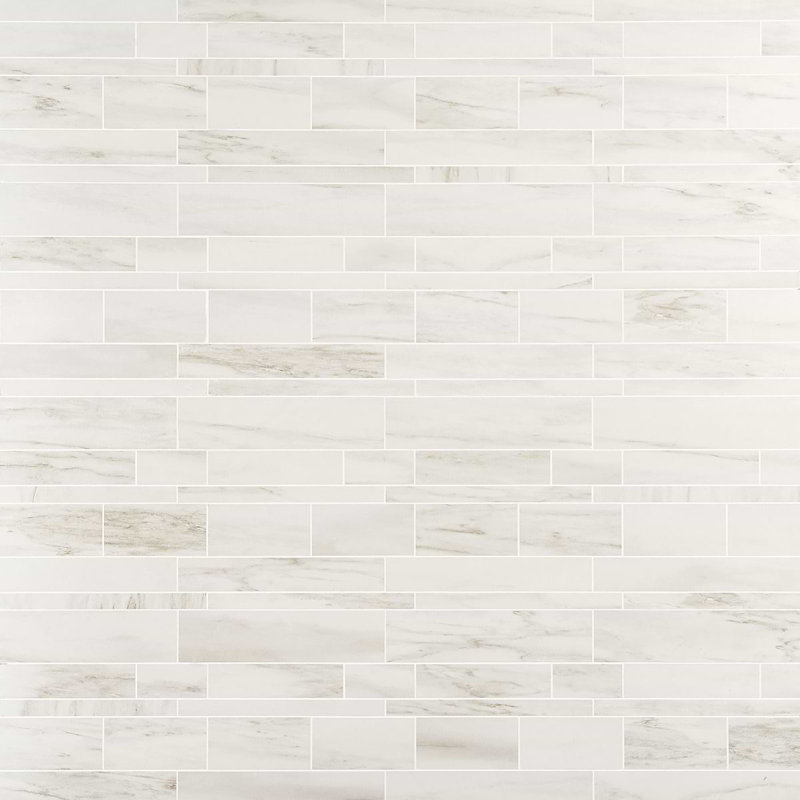 Dreamstone Railroad Porcelain Mosaic, Dolomite Snow Matte