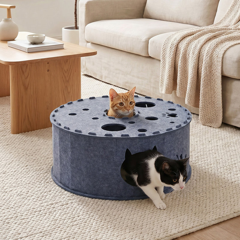 Felt Pet Bed, Grey