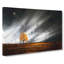 Lone Tree At Dusk In Abstract - Wrapped Canvas Painting-55307957