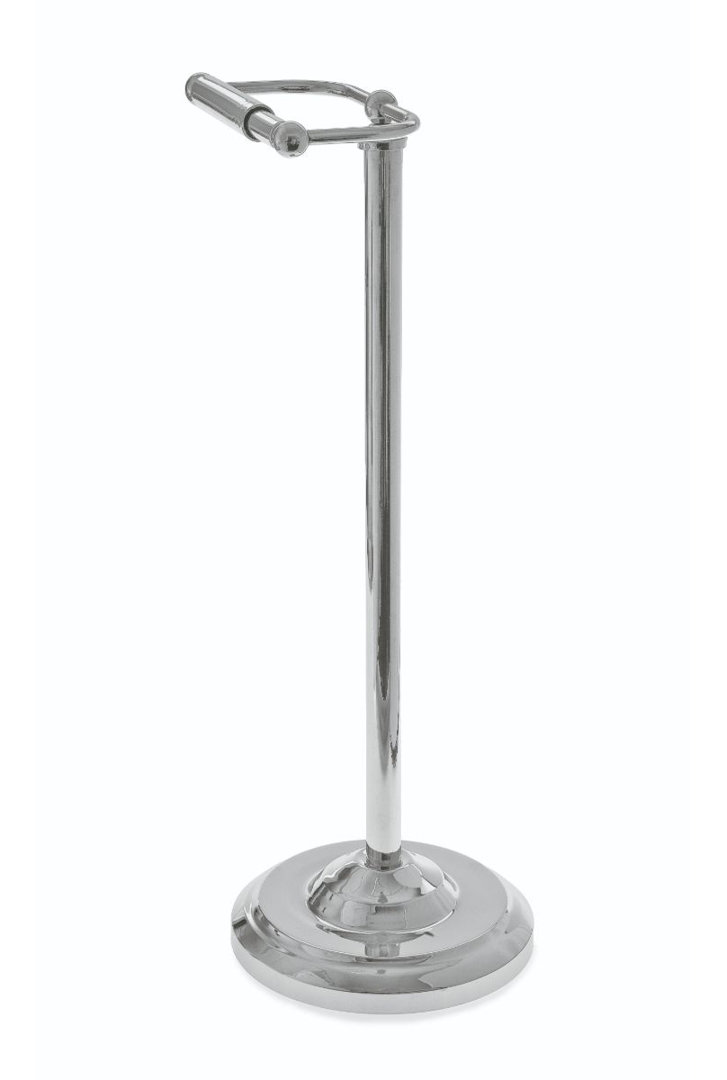Keep your toilet roll in an easy to reach place with this Blue Canyon Toilet Roll Holder. The simple design with its attractive chrome pedestal will k