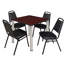 Plateau de table Kee Square, 4 chaises empilables-472020732-472020678-472020676