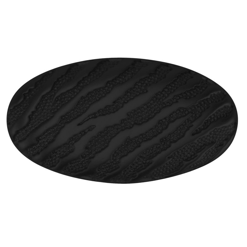 edgar berebi adora oval knob in matte black plate, Matte Black