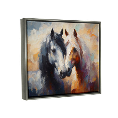 Ba-379-Floater " Hugging Horses Painting " by Ramona Murdock