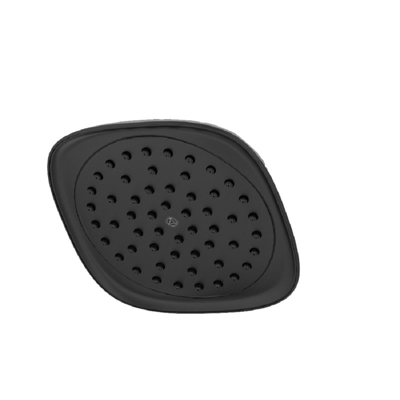 Pomme de douche murale fixe à jet simple 6,68 pouces Verity 2,0 gallons par minute, Noir mat
