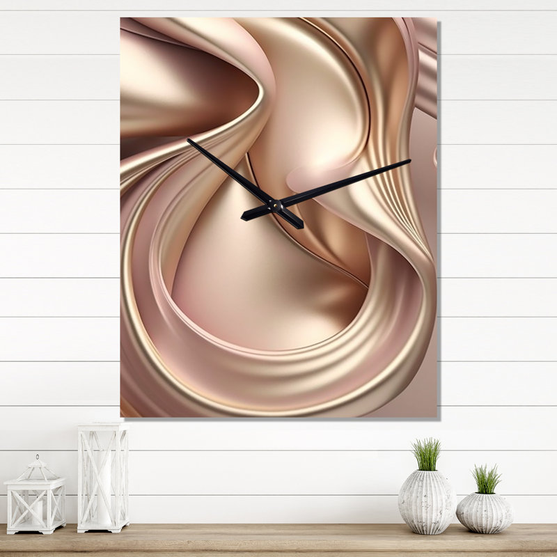 Jerrae - Horloge murale abstraite à encre liquide surdimensionnée, Grand
