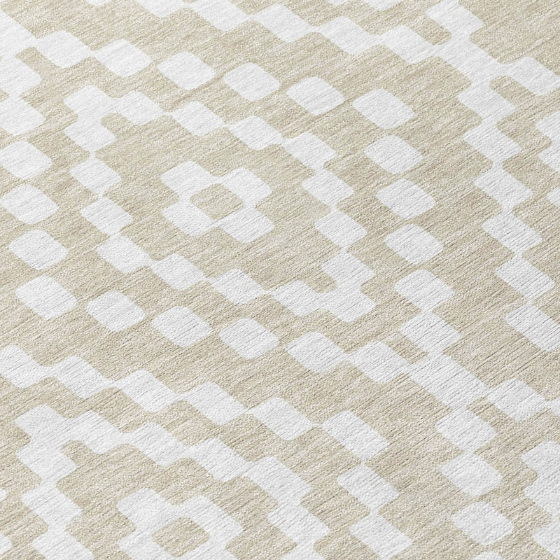 Malek Indoor/Outdoor Area Rug with Non-Slip Backing, Rectangle 5' x 7'6"