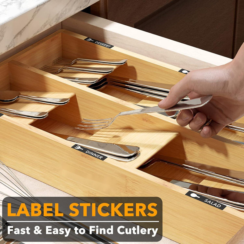 Callas 2.4" H x 15.6" W x 8" D Flatware & Kitchen Utensils Drawer Organizer