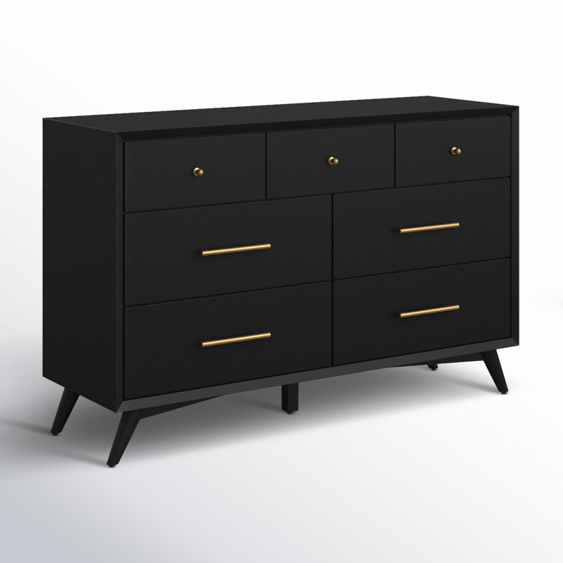 Commode à 7 tiroirs Williams, Noir