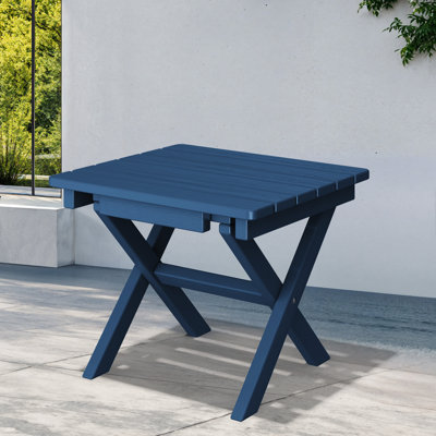 Kahn Rectangular HDPE Outdoor Folding Side Table