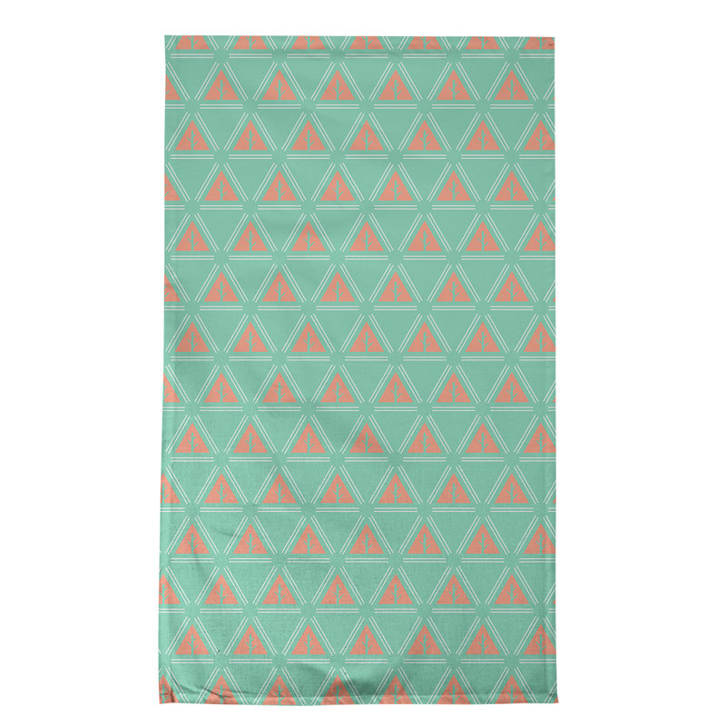 Theo Nath Tea Towel Kitchen Towel, White/Green/Orange, Cotton Twill