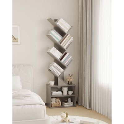 Bibliothèque de rangement à 6 niveaux avec tablettes