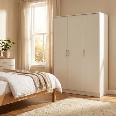 3 Door Manufactured Wood Wardrobe