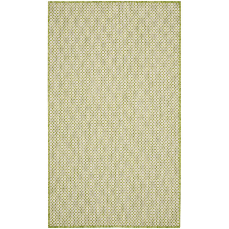 Tapis intérieur / extérieur vert Mccune, Rectangulaire 3 pi x 5 pi