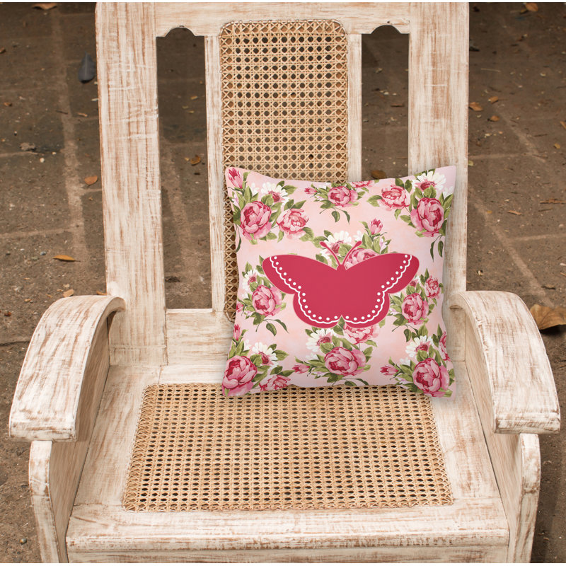  Coussin Butterfly Shabby Elegance, Rose