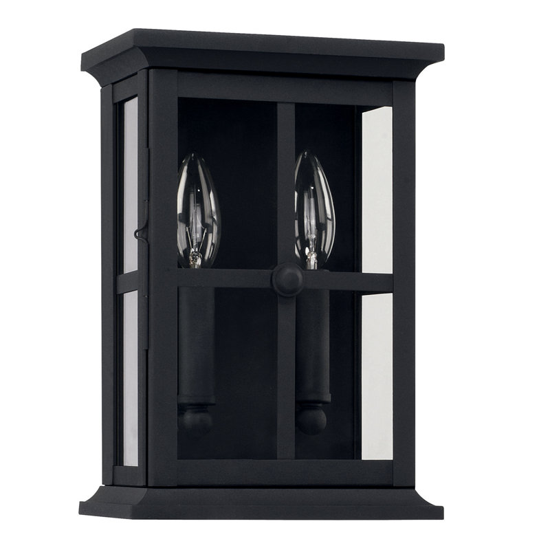Mansell Wall Light, 11" H  x 7.5" W  x 5" D, Black