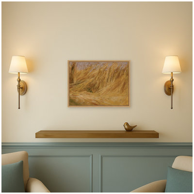 Corn Field Study by Nostalgia Prints Framed Canvas Wall Art Print