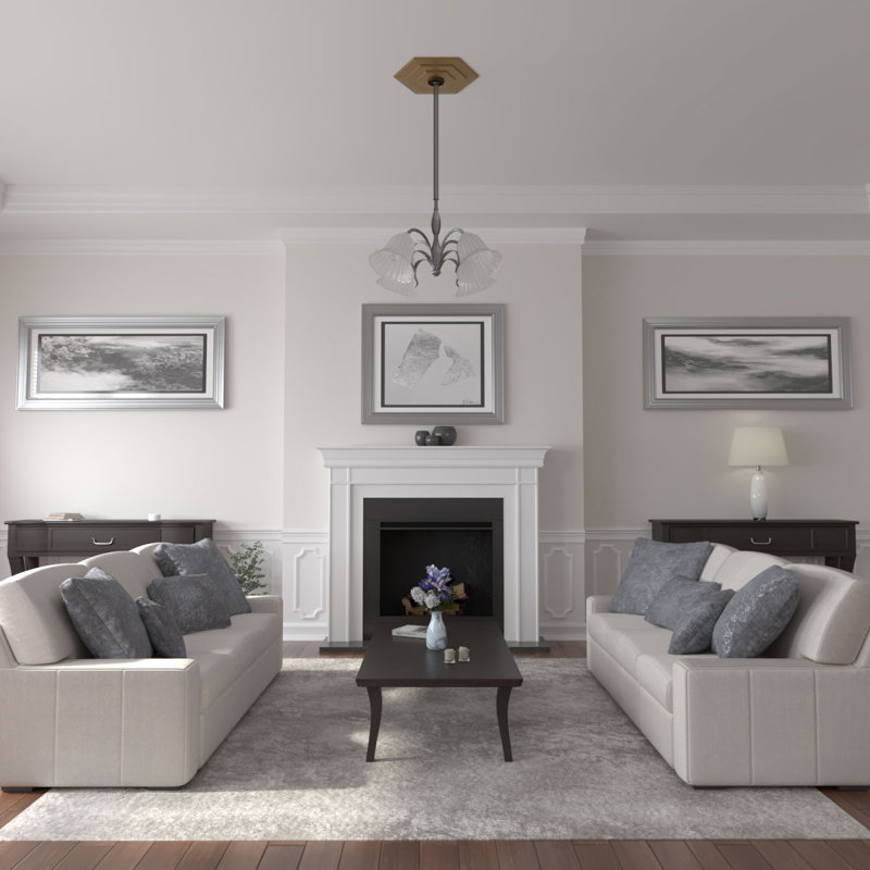 Médaillon de plafond 23 1/4 po x P 7/8 po Woodruff, Or pâle