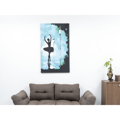 Hand-Painted 47''X27'' Turquoise Canvas - Create A Stunning Wall Decor Art For An Artistic Vibe
