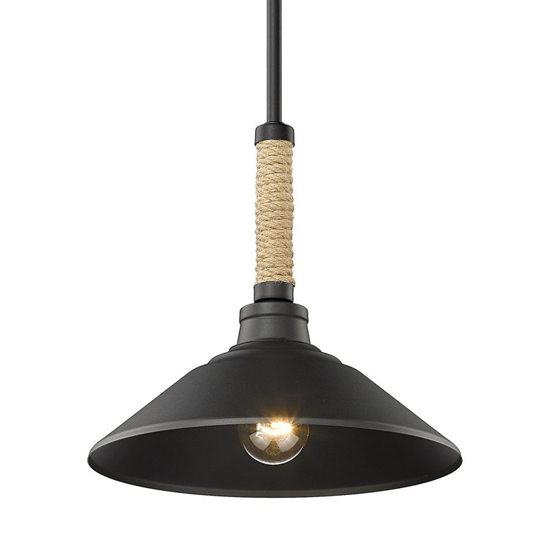 Chiyoda 1 - Light Natural Black Cone Pendant