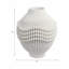 Vase décoratif avec texture ondulée pour la décoration de table - Vase artistique haut pour décor de bureau, de chambre à coucher ou de salon - Ivoire-1773919847