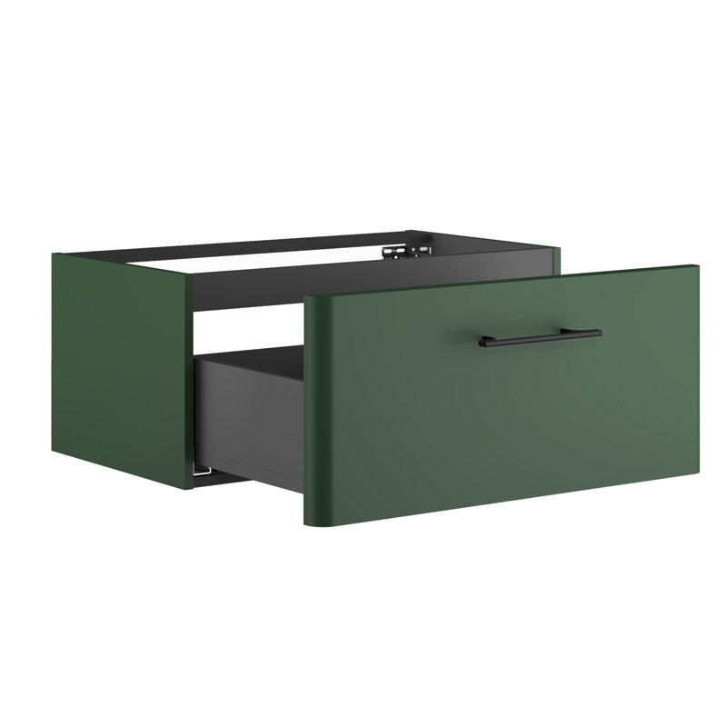 Ashat Bathroom Storage Cabinet, Conifer Green Supermatt/Black