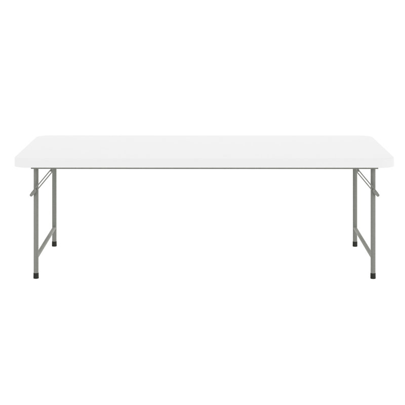 Table pliante pour enfants Parker, H 19 po x l 59,5 po x P 29 po, Blanc / Gris
