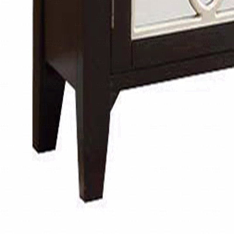 Armoire console au fini noir antique