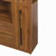 Armoire de cuisine avec étagère de rangement à plusieurs niveaux, 2 tiroirs et porte vitrée