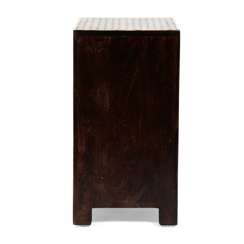 Table de chevet 3 tiroirs en bois