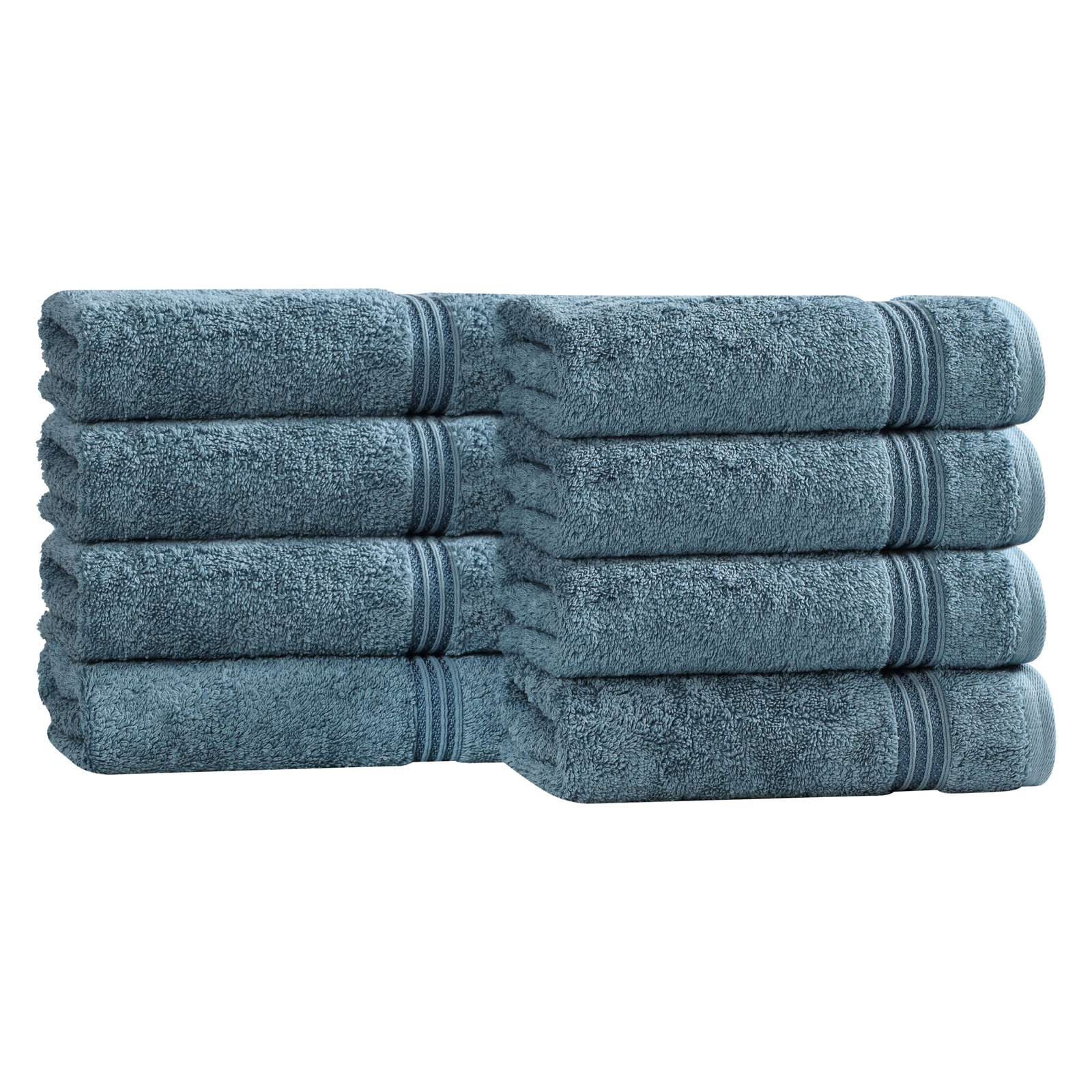 Oleg Egyptian-Quality Cotton Highly Absorbent Medium Weight Hand Towel Set, Sapphire