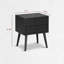  Table de chevet Lux avec 2 tiroirs, de conception adaptable, capacité de charge de 150 lb, résistante à l'eau, rehausse votre espace, facile à assembler-1542285359-1513280540