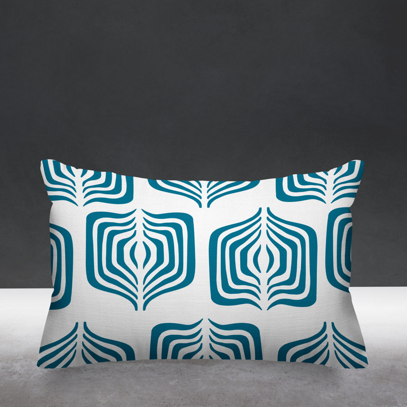 Housse et insert de coussin rectangulaire d'extérieur Dale Tribal, Turquoise