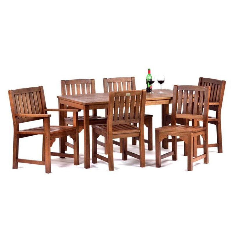 Ditmas 6 - Person Wood Patio Dining Set with Rectangular Table