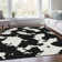 Premium Machine Washable Prisco Black Rug