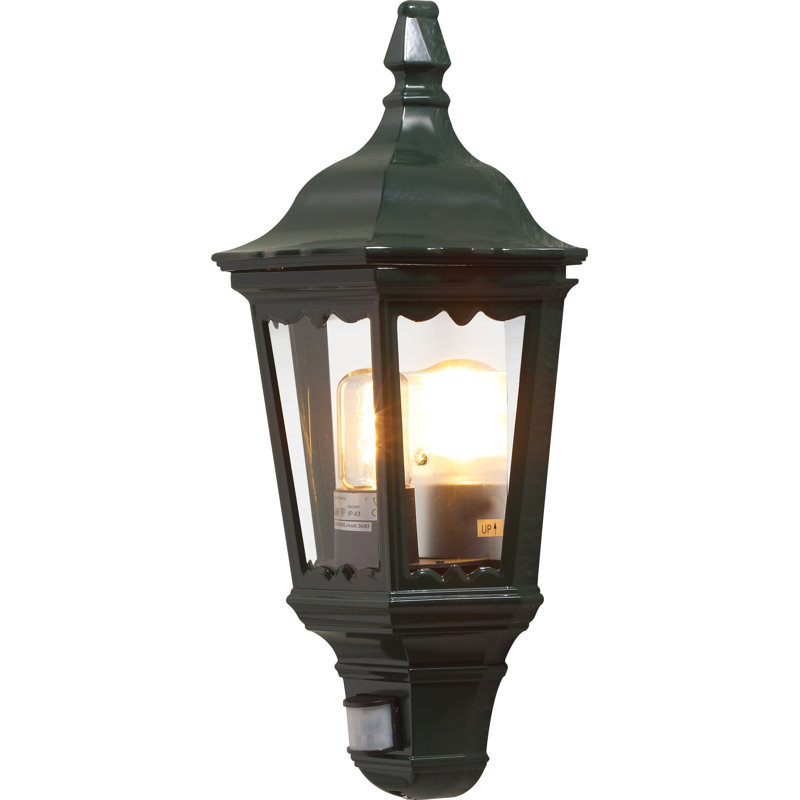 Firenze 49.5cm H Outdoor Wall Lantern, Green, Without motion sensor
