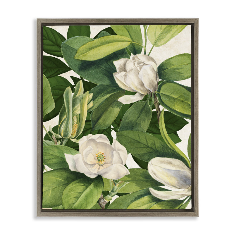Art mural sur toile flottant "Flowering White Blossoms", conception par Susan Arnot, H 31 po x l 25 po