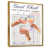 Toile avec cadre flottant or