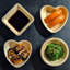 Assiettes jetables en forme de cœur - compostables