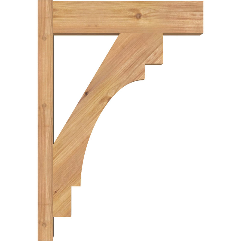 Persienne en bois Merced Block Rustic Timber, P 18 po x H 26 po, Sapin Douglas de 8 po (sciage brut)
